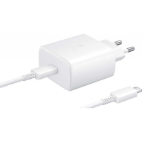 Samsung 45W Compact Power Adapter with Type-C to Type-C Cable White (EP-T4510)