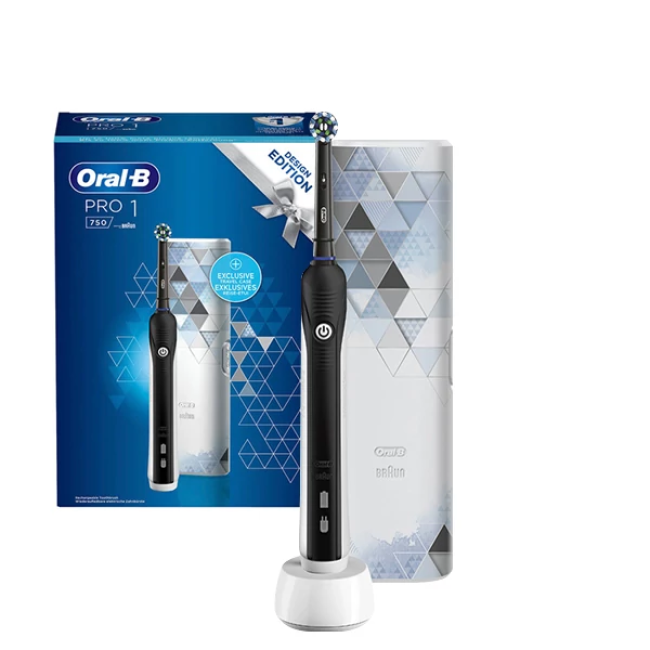 Зубна щітка Oral-B D16 PRO 750 Cross Action Design Edition Black