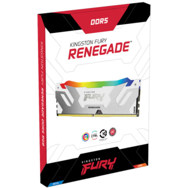 Kingston FURY 64 GB (2x32GB) DDR5 6000 MHz Renegade RGB White/Silver (KF560C32RWAK2-64)