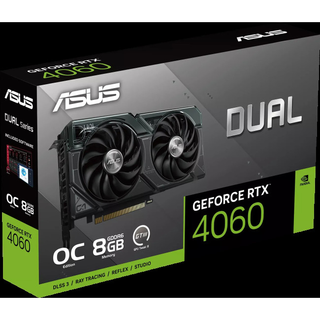 Видеокарта Asus GeForce RTX4060 8Gb DUAL OC (DUAL-RTX4060-O8G)