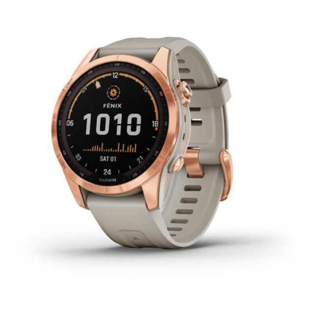 Garmin Fenix 7S Solar Rose Gold with Light Sand Band (010-02539-10/11)