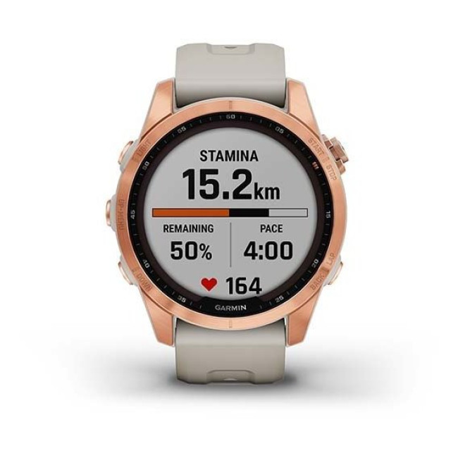 Garmin Fenix 7S Solar Rose Gold with Light Sand Band (010-02539-10/11)