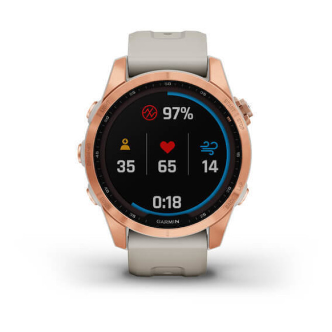 Garmin Fenix 7S Solar Rose Gold with Light Sand Band (010-02539-10/11)