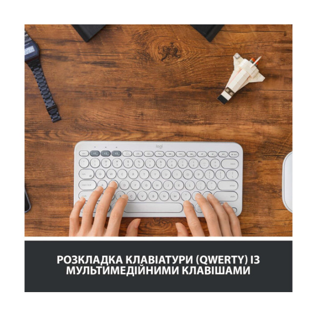 Клавиатура Logitech K380 Multi-Device Bluetooth UA Off-White (920-009868)