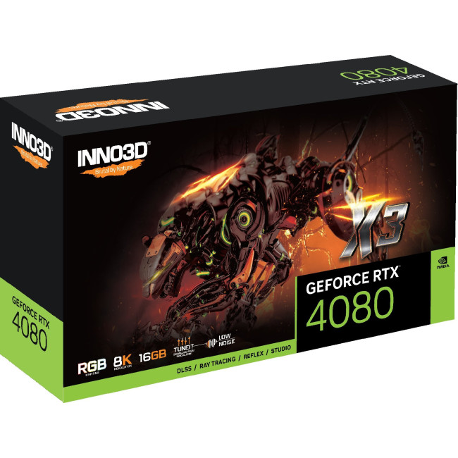 Видеокарта Inno3D GeForce RTX 4080 16 GB X3 (N40803-166X-187049N)