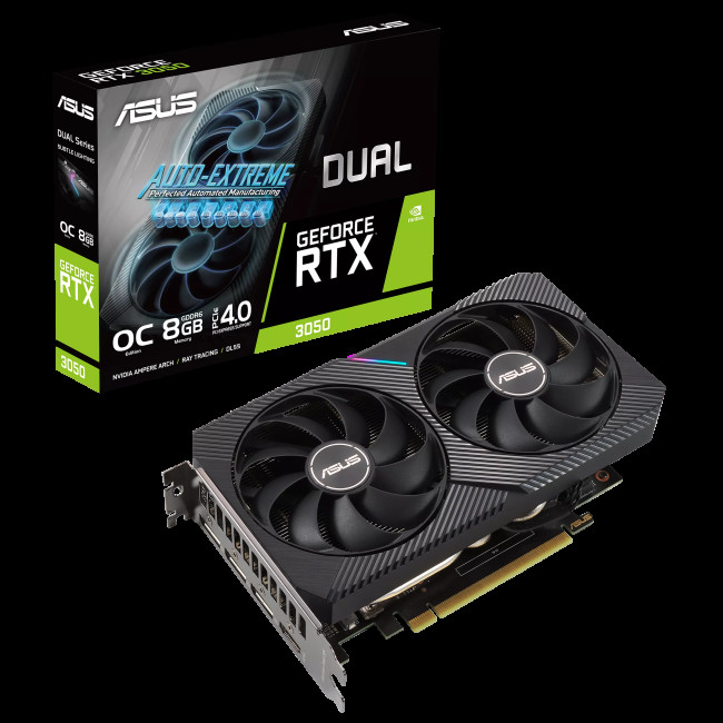 Видеокарта ASUS GeForce RTX3050 8Gb DUAL OC (DUAL-RTX3050-O8G)