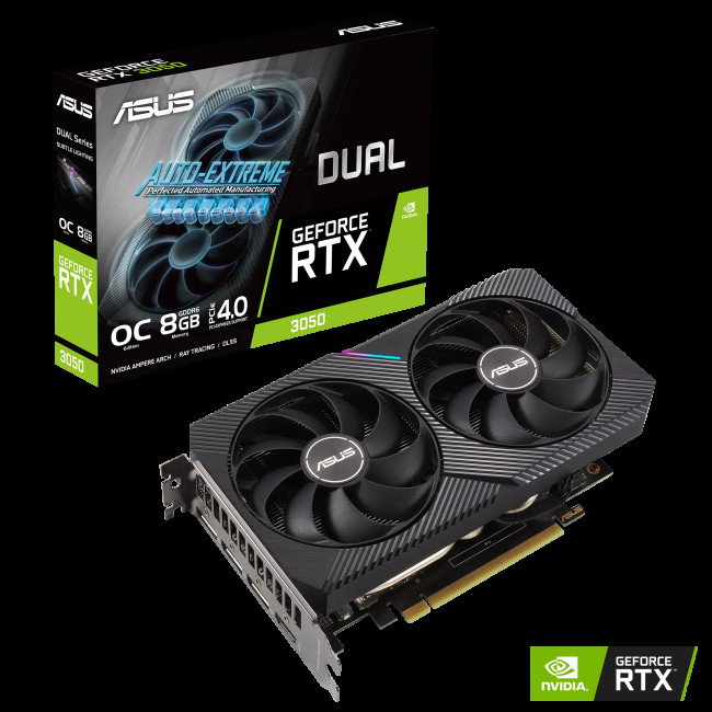 Видеокарта ASUS GeForce RTX3050 8Gb DUAL OC (DUAL-RTX3050-O8G)