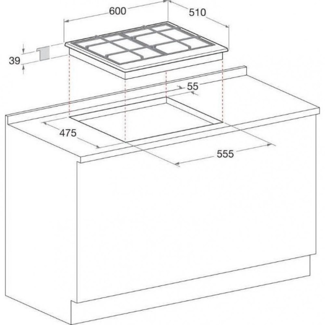 Встроенная варочная поверхность Whirlpool GMT 6422 OW