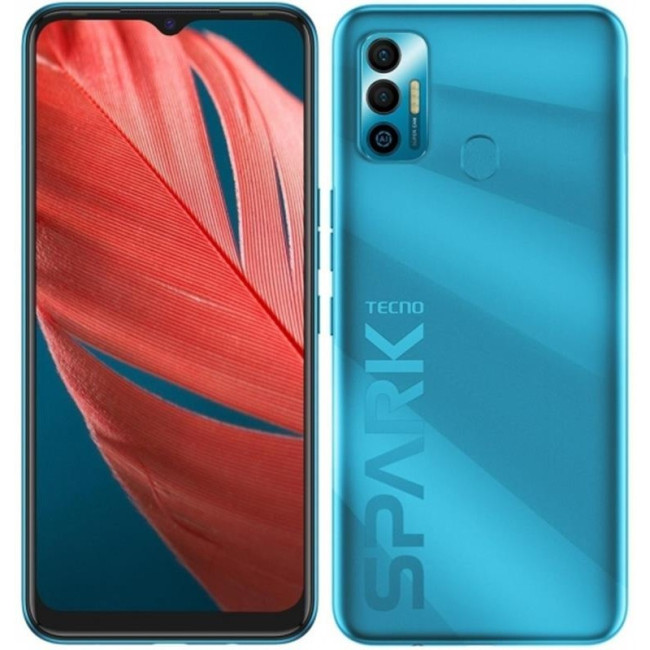 Смаpтфон TECNO Spark 7 (KF6n) 4/64Gb NFC Dual SIM Morpheus Blue (4895180766411)