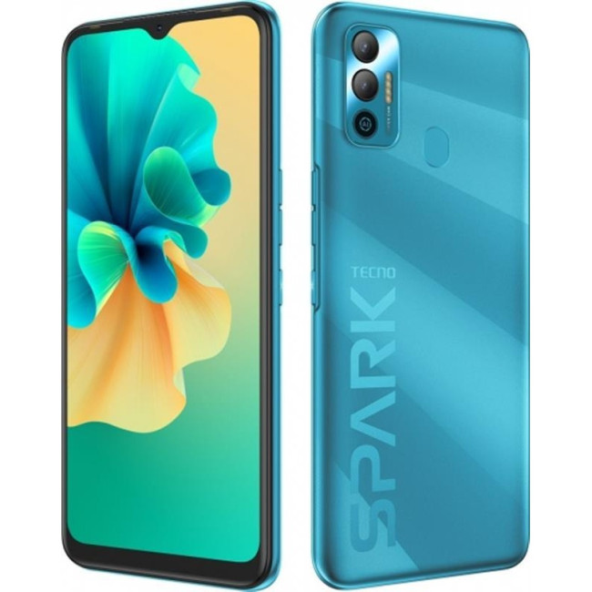 Смаpтфон TECNO Spark 7 (KF6n) 4/64Gb NFC Dual SIM Morpheus Blue (4895180766411)