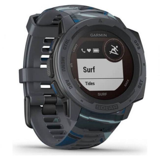 Garmin Instinct Solar Surf Edition Pipeline: Водонепроницаемый и солнечный спортивный смарт-часы