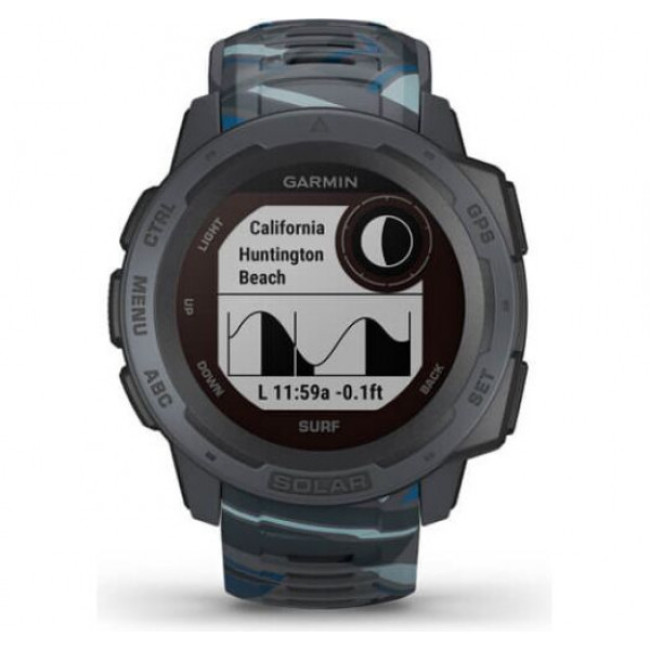 Garmin Instinct Solar Surf Edition Pipeline: Водонепроницаемый и солнечный спортивный смарт-часы