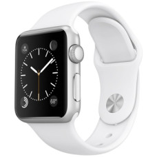 Apple Watch 38mm Series 2 Stainless Steel Case with White Sport Band (MNP42)