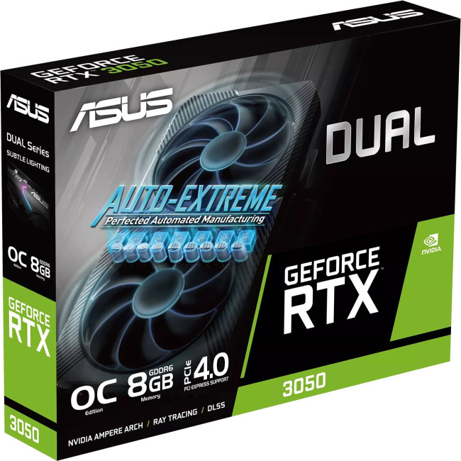 Видеокарта Asus GeForce RTX3050 8Gb DUAL OC (DUAL-RTX3050-O8G-V2)