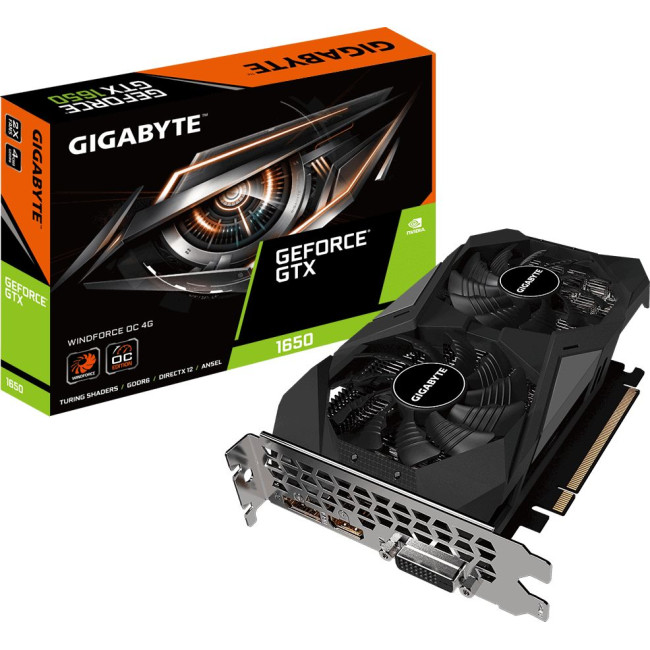 Видеокарта Gigabyte GeForce GTX 1650 D6 WINDFORCE OC 4G (GV-N1656WF2OC-4GD)