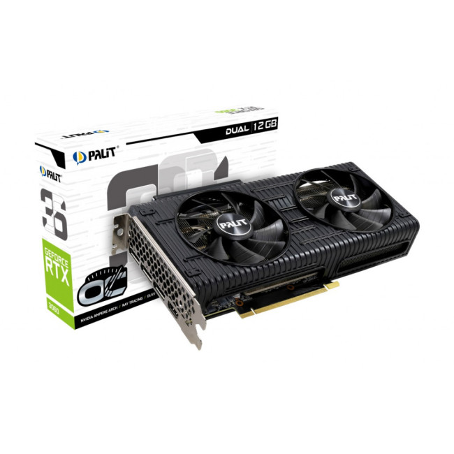 Видеокарта Palit GeForce RTX 3060 12GB Dual OC (NE63060T19K9-190AD)