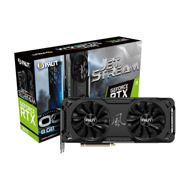 Видеокарта Palit GeForce RTX 3070 JetStream OC V1 (NE63070T19P2-1040J/LHR)