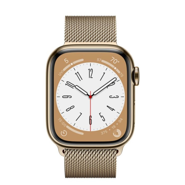 Apple Watch Series 8 GPS + Cellular 45mm Gold S. Steel Case w. Milanese Loop Gold (MNKP3/MNKQ3)