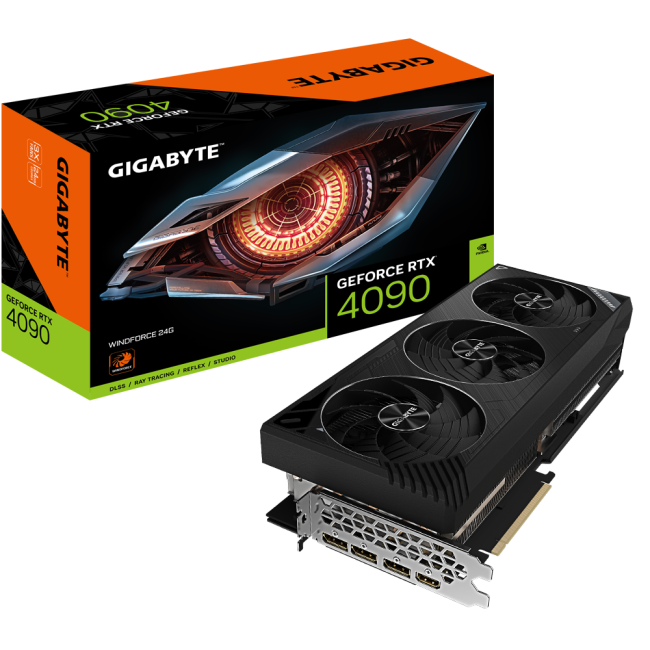 GIGABYTE GeForce RTX 4090 WINDFORCE 24G (GV-N4090WF3-24GD)