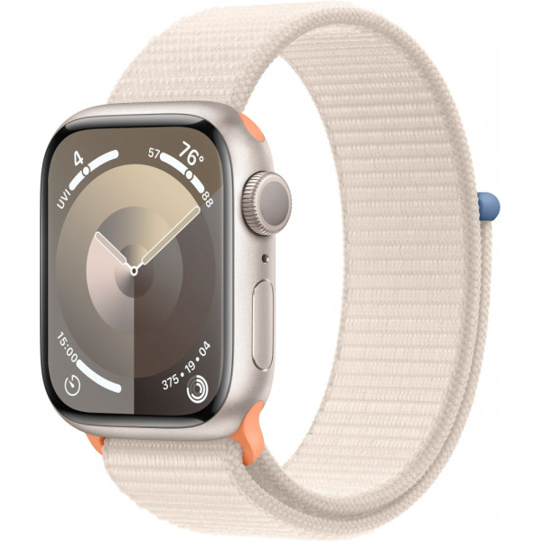 Apple Watch Series 9 GPS 45mm Starlight Aluminum Case зі Starlight Sport Loop (MR983) в інтернет-магазині.