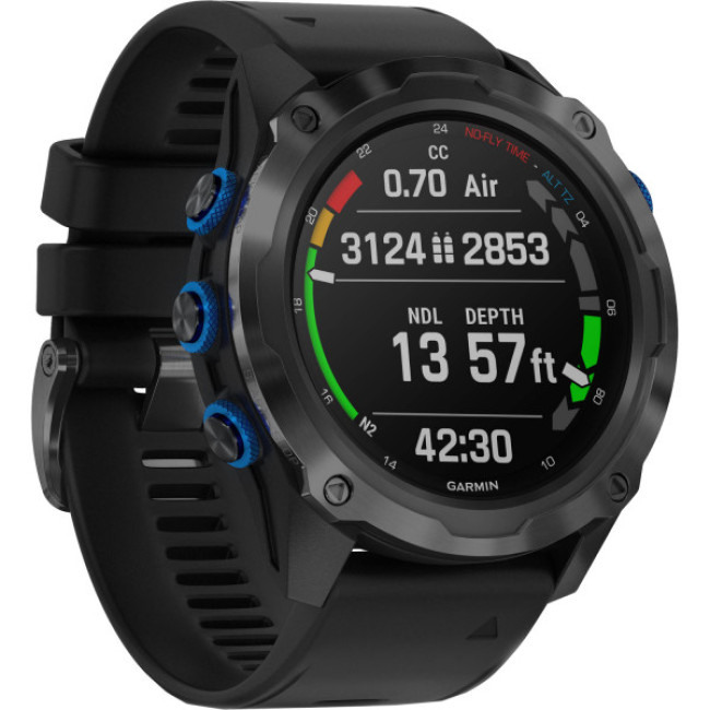 Garmin Descent Mk2i Titanium Carbon Gray DLC with Black Band (010-02132-01/11)