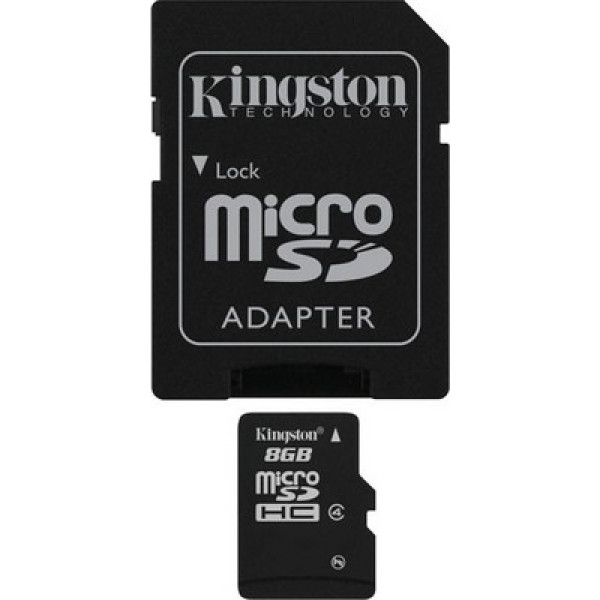 Kingston 8 GB microSDHC class 4 + SD adapter SDC4/8GB