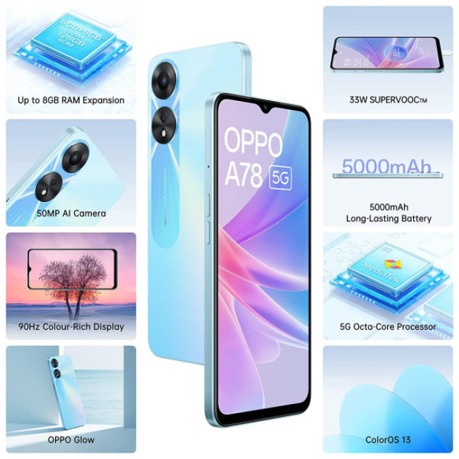 OPPO A78 8/128GB Glowing Blue