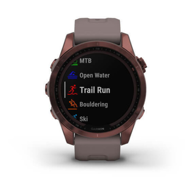 Garmin Fenix 7S Sapphire Solar Dark Bronze Titanium w. Shale G. Band (010-02539-28/29)