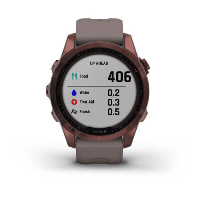 Garmin Fenix 7S Sapphire Solar Dark Bronze Titanium w. Shale G. Band (010-02539-28/29)