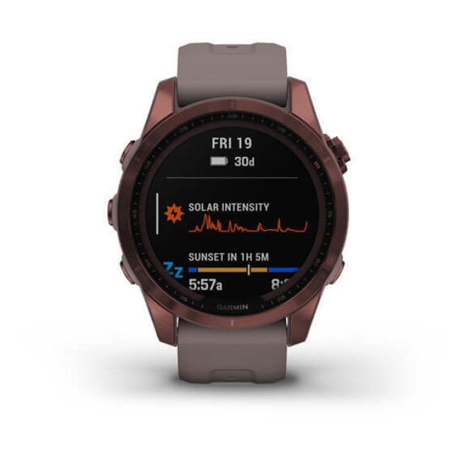 Garmin Fenix 7S Sapphire Solar Dark Bronze Titanium w. Shale G. Band (010-02539-28/29)