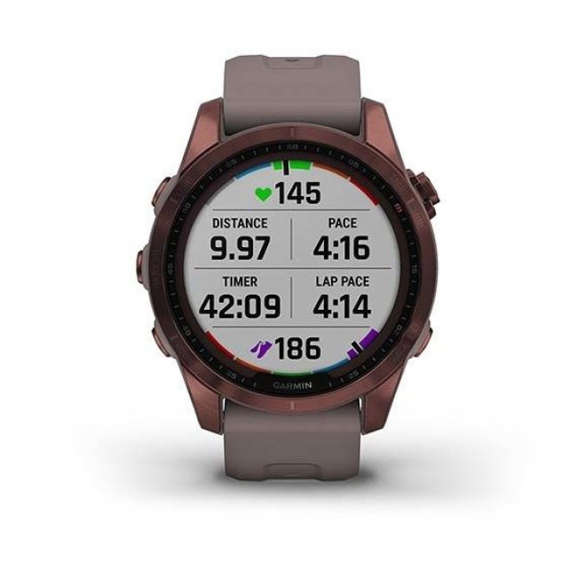 Garmin Fenix 7S Sapphire Solar Dark Bronze Titanium w. Shale G. Band (010-02539-28/29)