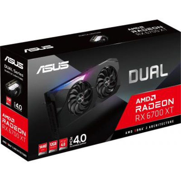 Видеокарта ASUS Radeon RX 6700 XT 12Gb DUAL (DUAL-RX6700XT-12G)