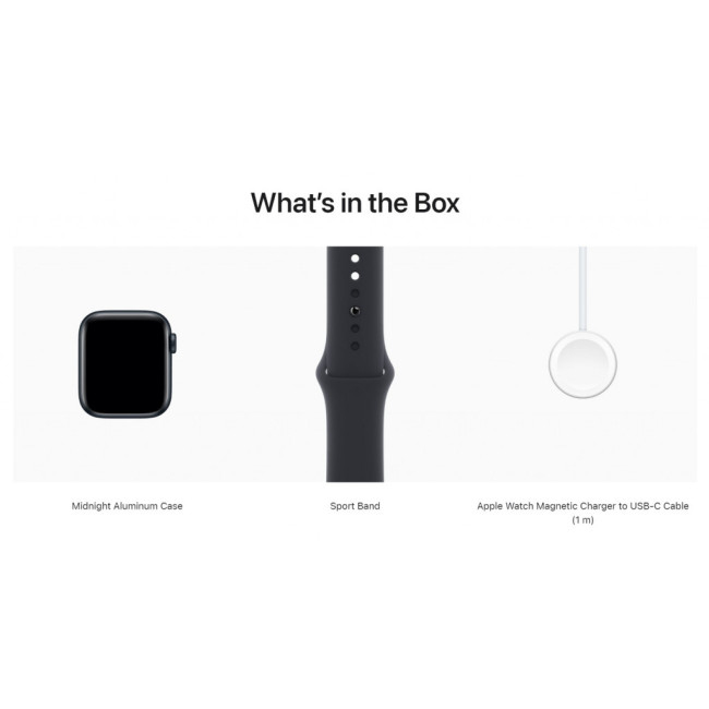 Apple Watch SE 2 GPS 44mm Midnight Aluminum Case w. Midnight S. Band - M/L (MNTG3)