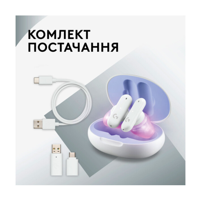 Наушники беспроводные вакуумные Logitech FITS White (985-001183)