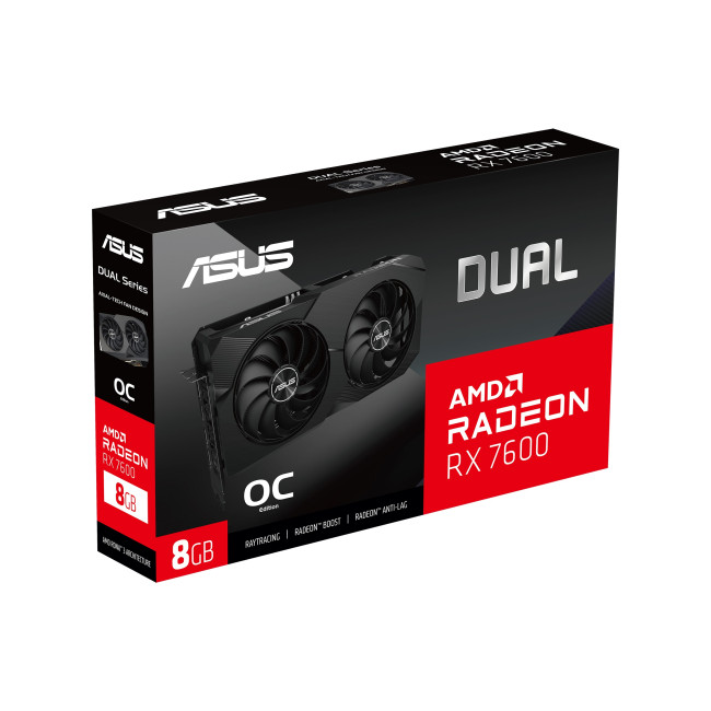 Видеокарта ASUS Radeon RX 7600 8GB DUAL OC (DUAL-RX7600-O8G)