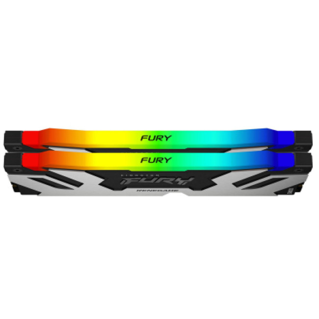 Модуль пам'яті Kingston Fury (ex.HyperX) DDR5 32GB (2x16GB) 6400 MHz Renegade Silver RGB (KF564C32RSAK2-32)