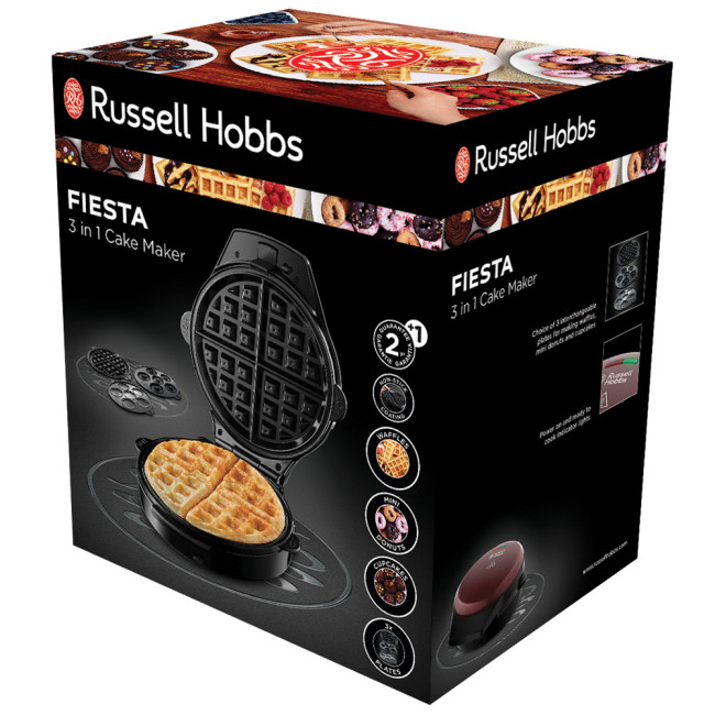 Вафельница-кексница Russell Hobbs Fiesta 3-in-1 24620-56