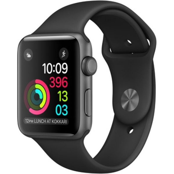 Умные часы Apple Watch 38mm Series 1 Space Gray Aluminum Case with Black Sport Band (MP022)