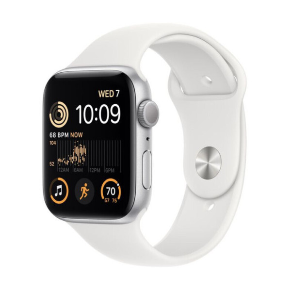 Apple Watch SE 2 GPS 40mm Silver Aluminum Case with White Sport Band (MNJV3)