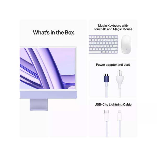 Купить Apple iMac 24 M3 2023 Purple (Z19Q0001M)