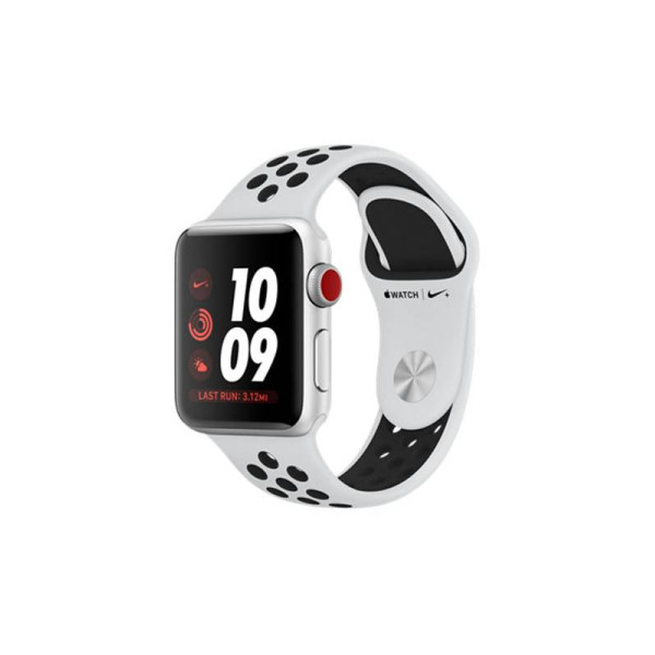 Apple Watch Nike+ 42mm Series 3 GPS + Cell. Silver Alu. Case w. Pure Pla/Bl Nike Sport B. (MQLC2)
