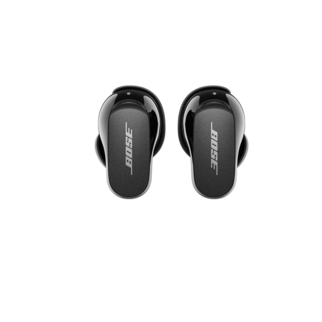 Bose QuietComfort Earbuds II with Protective Fabric Case Cover - Triple Black (883974-0010)