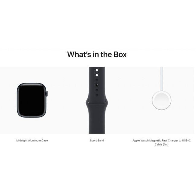 Apple Watch Series 8 GPS + Cellular 45mm Midnight Aluminum Case w. Midnight Sport Band (MNK43)