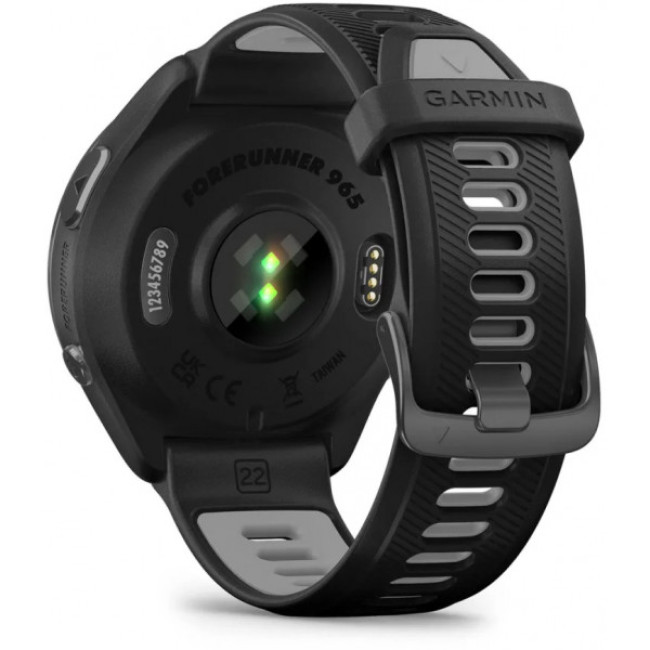 Смарт-часы Garmin Forerunner 965 Carbon Gray Titanium Bezel w. Blk Case and Blk/Powder Gray S. Band (010-02809-00/10/8)