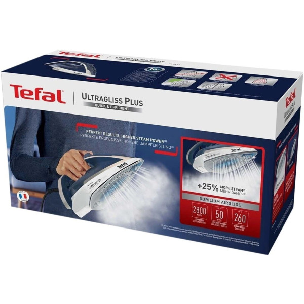Праска Tefal Ultragliss Plus FV6812E0 - Потужна ефективність і комфорт для бездоганного гладкої білизни