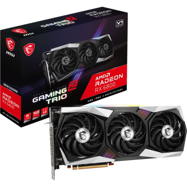 Видеокарта MSI Radeon RX 6800 16Gb GAMING Z TRIO (RX 6800 GAMING Z TRIO 16G V1)