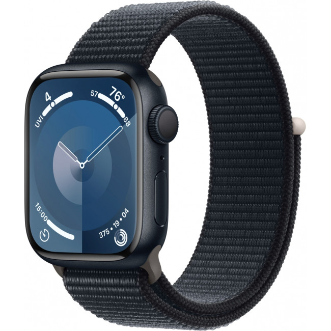 Apple Watch Series 9 GPS 41mm Midnight Aluminum Case w. Midnight Sport Loop (MR8Y3)