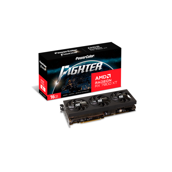 PowerColor Radeon RX 7800 XT 16Gb FIGHTER (RX 7800 XT 16G-F/OC) - перегляд і характеристики