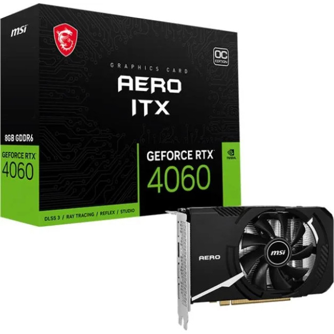 MSI GeForce RTX4060 8Gb AERO ITX OC (RTX 4060 AERO ITX 8G OC)