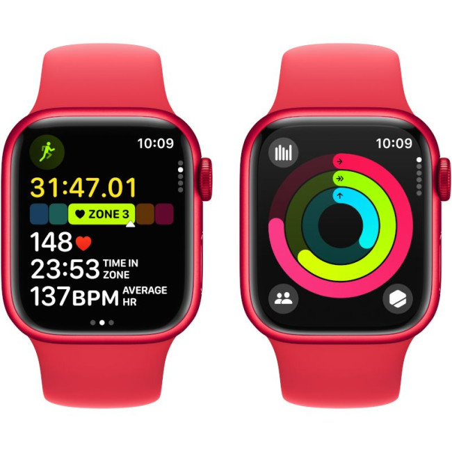 Apple Watch Series 9 GPS 41mm PRODUCT RED Alu. Case w. PRODUCT RED S. Band - M/L (MRXH3)